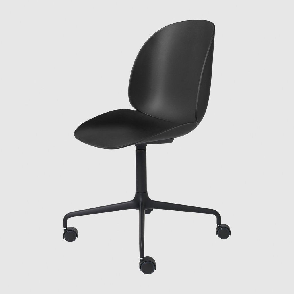 Beetle Meeting Chair - Un-upholstered - 4-Star Base W/ Castors