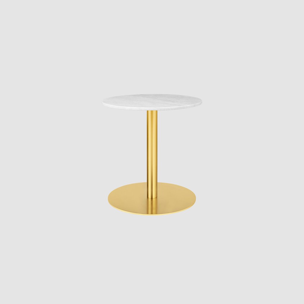 GUBI 1.0 Lounge Table - Round - Dia. 60 - Brass base