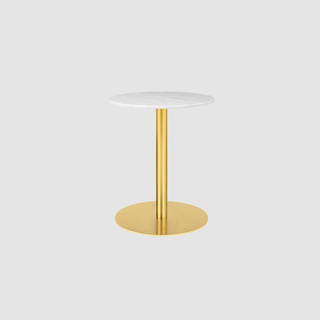 GUBI 1.0 Dining table - Round - Dia. 60 - Brass base