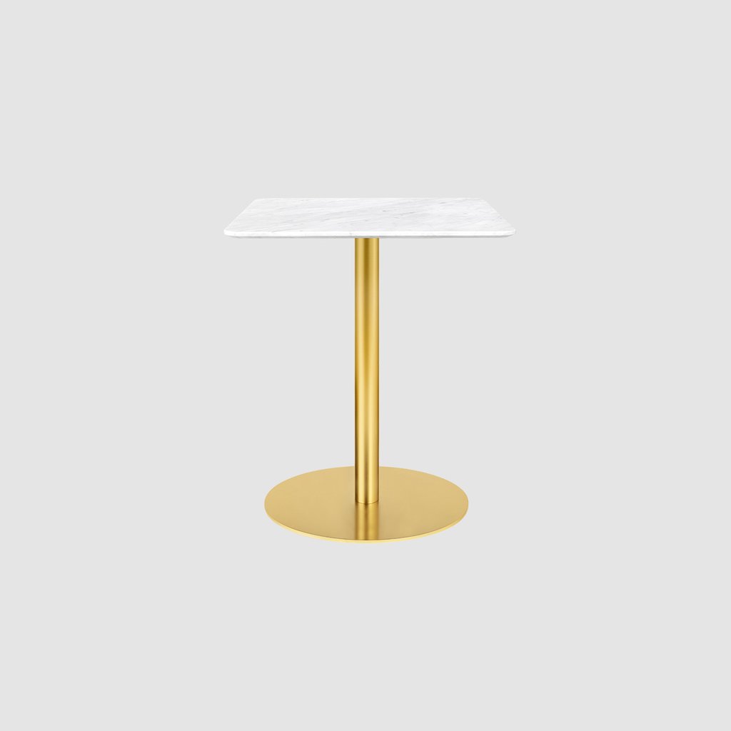 GUBI 1.0 Dining table - Square - 60x60 - Brass base