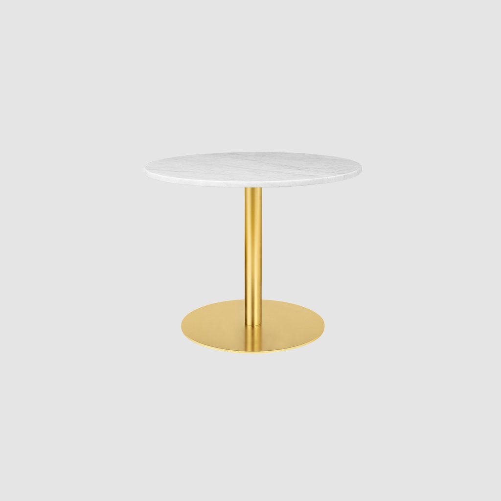 GUBI 1.0 Lounge Table - Round - Dia. 80 - Brass base