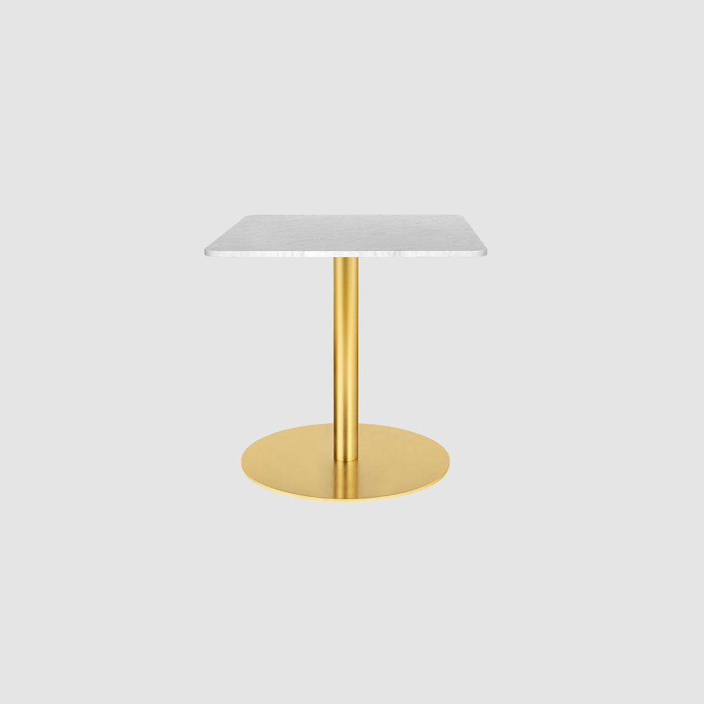 GUBI 1.0 Lounge Table - Square - 60x60 - Brass base