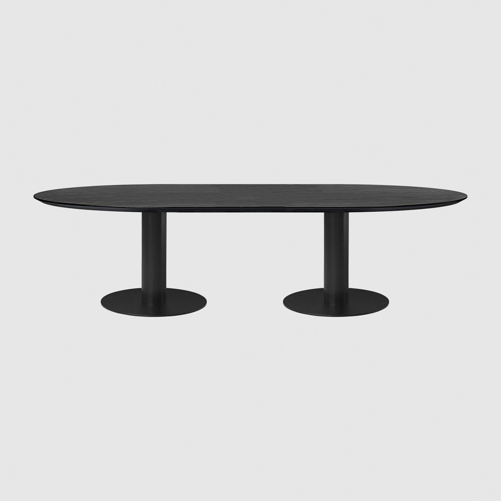 GUBI 2.0 Dining Table - Eliptical - 130x280 - Black base