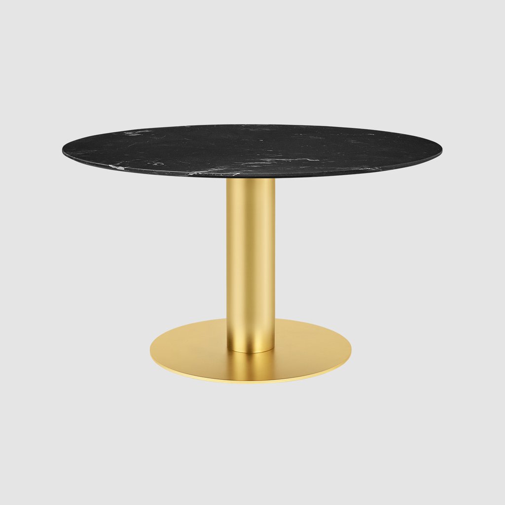 GUBI 2.0 Dining Table - Round - Dia. 130 - Brass base