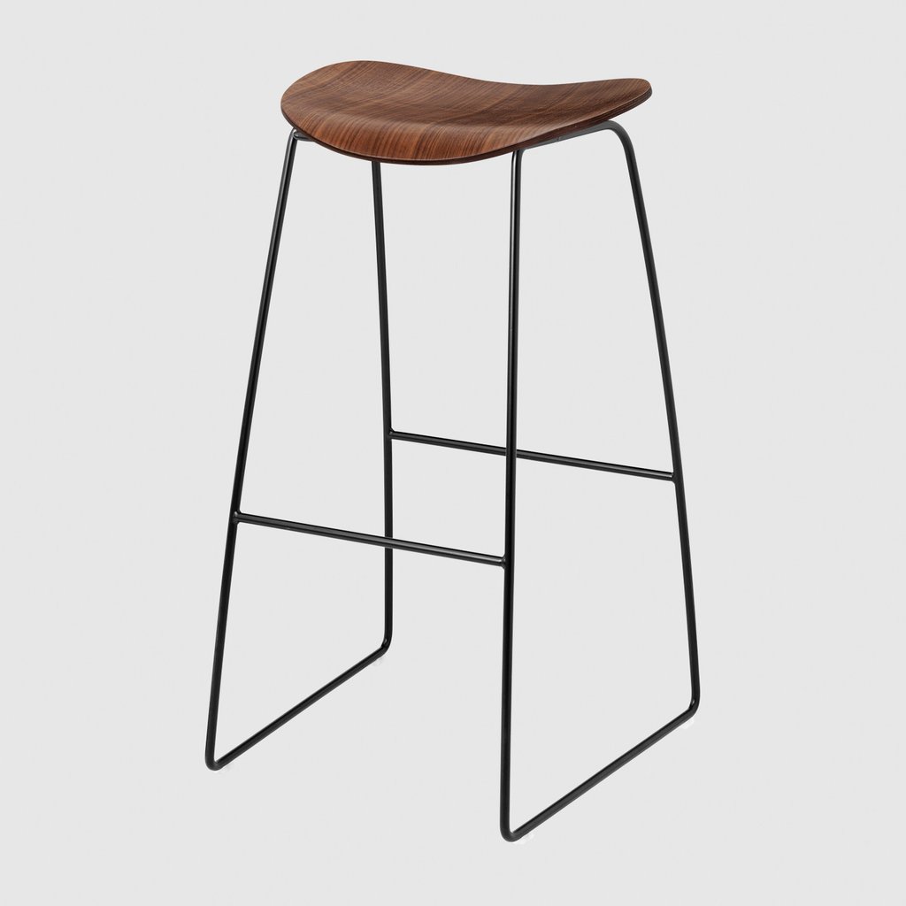 2D Bar Stool - Un-upholstered - 75 cm - Sledge base