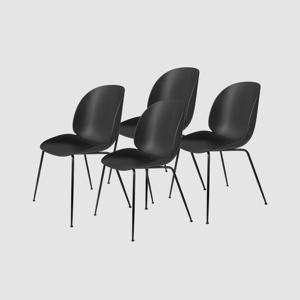 Beetle Dining Chair - Un-upholstered - Conic base - Colli of 4